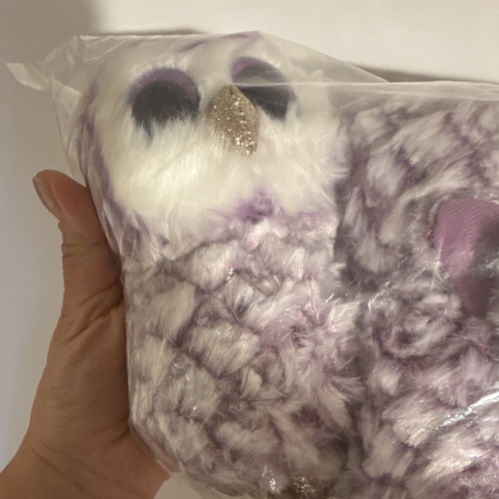 Ty Beanie Boos MOONLIGHT the Purple Owl 6" Stuffed Plush Toy New set of 6